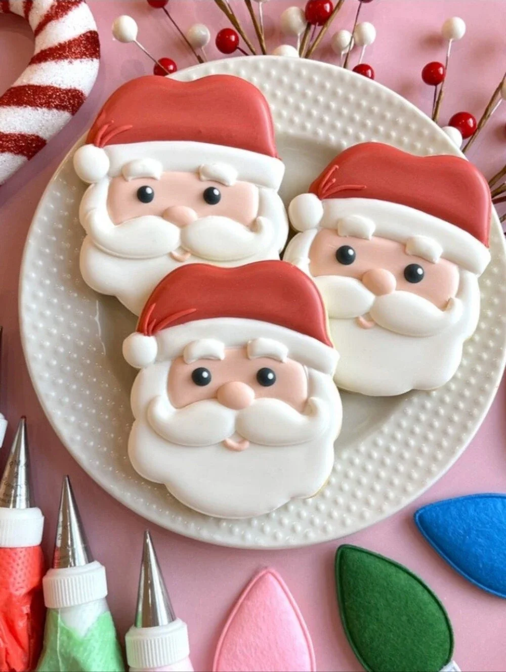 Cookie Cutters Christmas Holiday Wilton 3 Pc Set Ornament, Santa Claus Snonflake